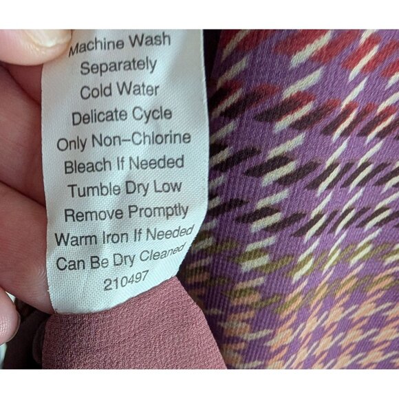 Cabi Pleated Red Purple White Houndstooth Camisole Style #555 - Medium - Picture 8 of 8